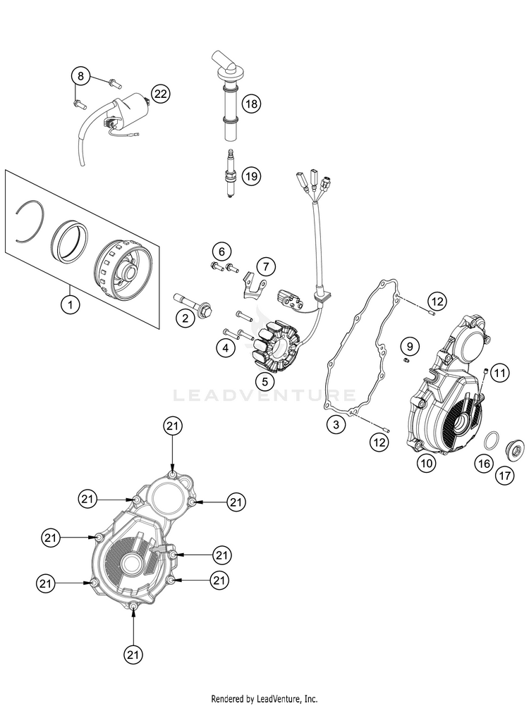 Ignition System 350 SX-F Engine - 2021 Schematic