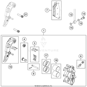 Front Brake Caliper Schematic