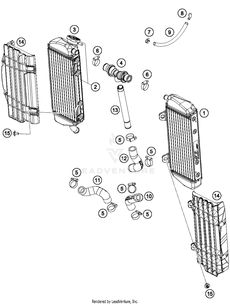 Cooling System 450 SXF FACTORY EDITION Engine - 2016 Schematic