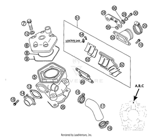 Cylinder, Cylinderhead Schematic