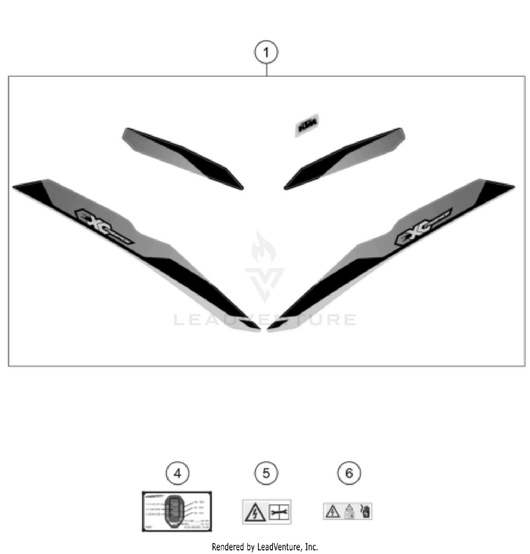 Decal FREERIDE E-XC CHASSIS - 2023 Schematic