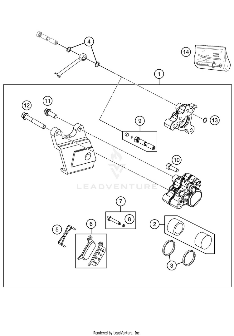 Rear Brake Caliper SX-E 5 CHASSIS - 2020 Schematic