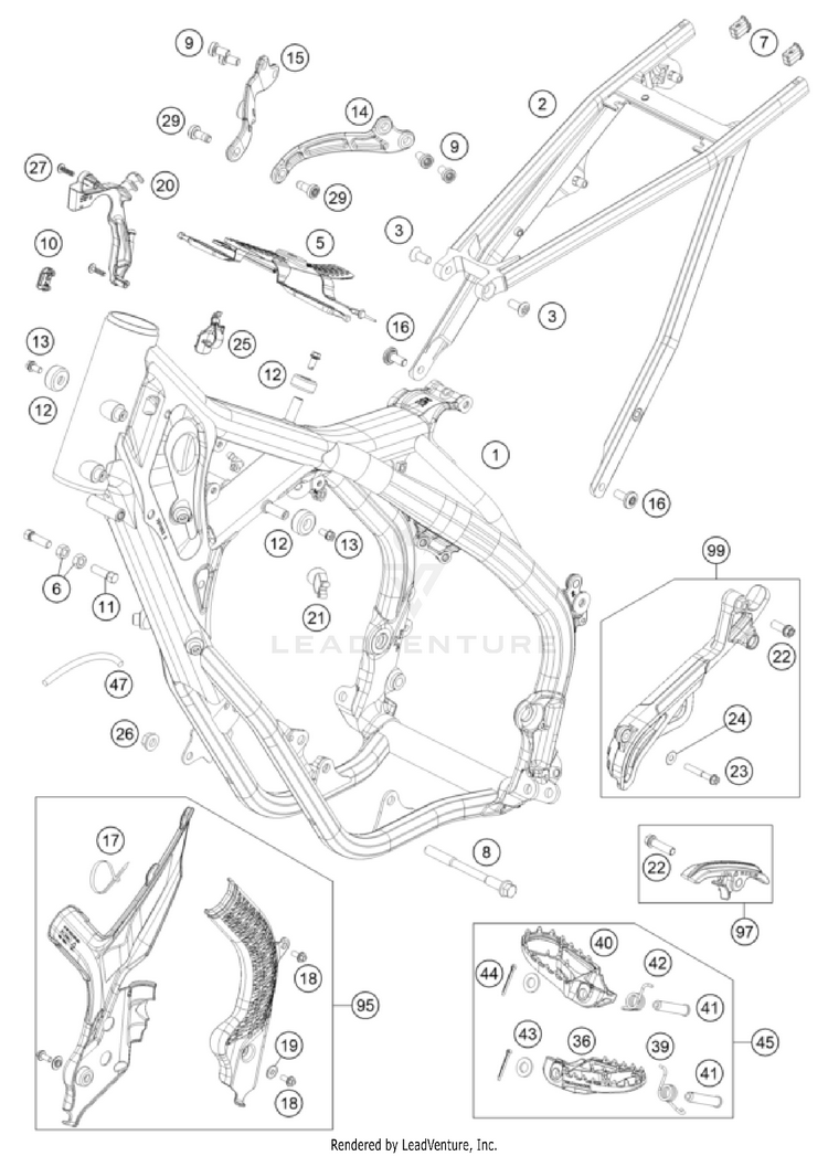 Frame 150 XC-W CHASSIS - 2023 Schematic