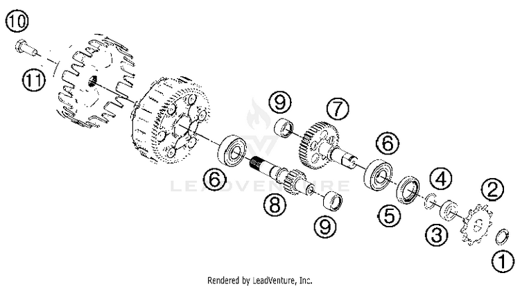 Transmission 50 SX Mini Engine - 2013 Schematic