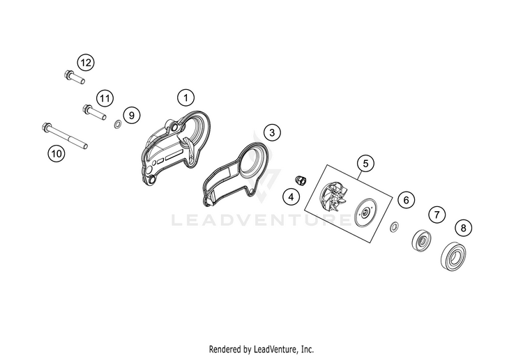 Water Pump 300 XC TPI ENGINE - 2020 Schematic