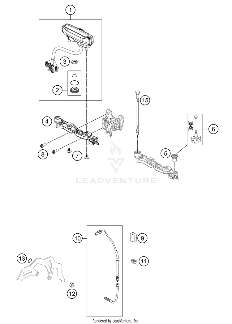 Instruments / Lock System 250 XC-W TPI Chassis - 2021 Schematic