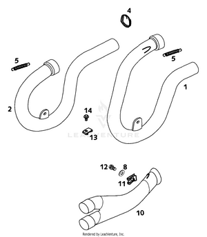 Exhaust Pipe, Interm. Tube Schematic