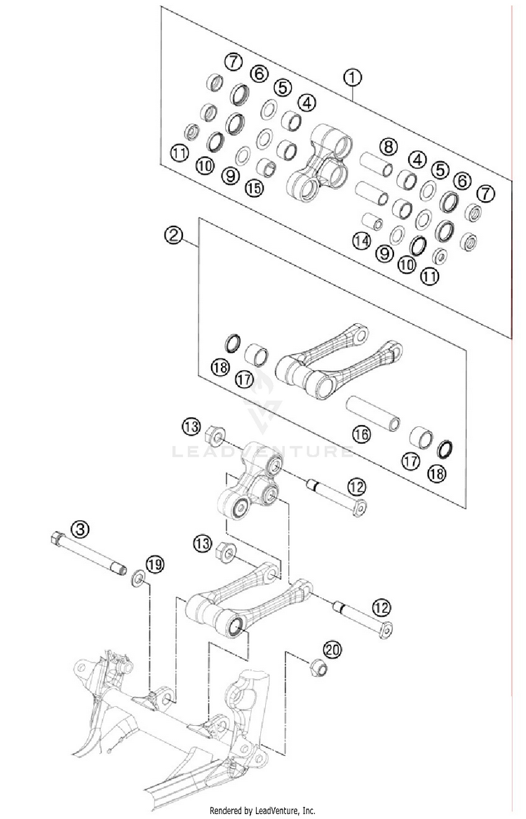 Pro Lever Linking 300 XC Chassis - 2012 Schematic