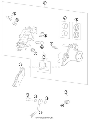 Brake Caliper Rear Schematic