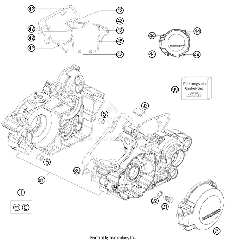 Engine Case 150 XC Engine - 2012 Schematic