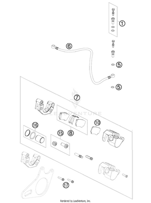 Brake Caliper Rear Schematic