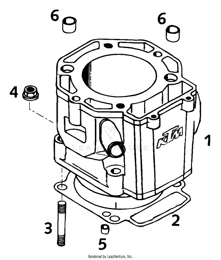 Cylinder 640 LC4-E Engine - 2000 Schematic