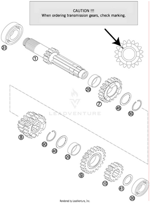 Transmission I - Main Shaft Schematic