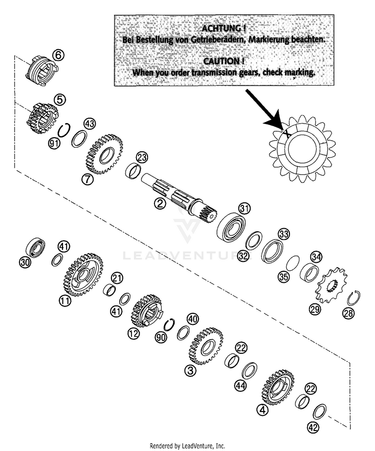 Transmission Ii - Countershaft 200 MXC Engine - 2003 Schematic