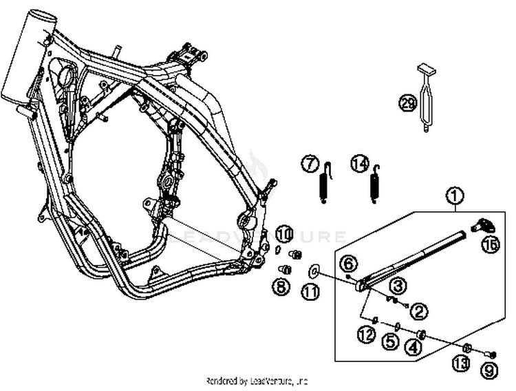 Side / Center Stand 150 XC Chassis - 2014 Schematic