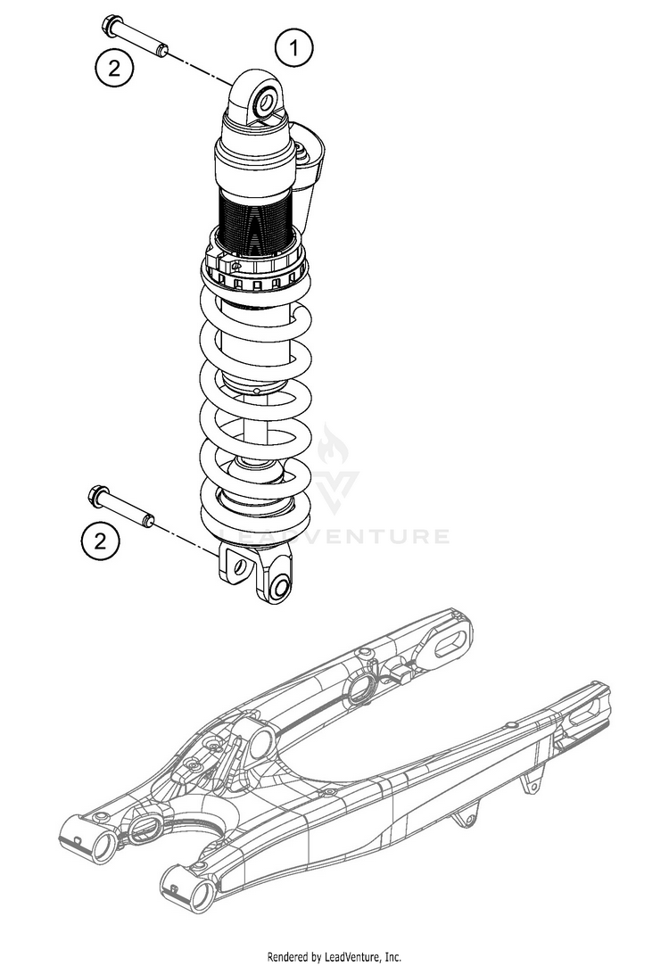Shock Absorber 300 XC-W TPI CHASSIS - 2020 Schematic