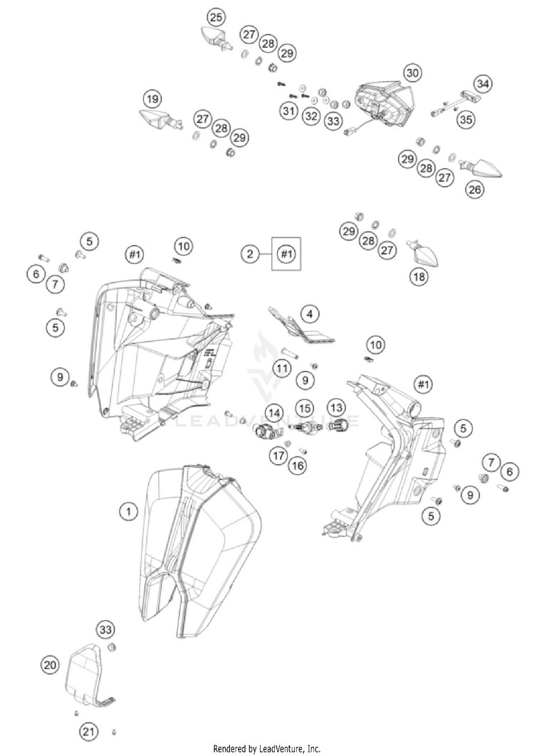 Lighting System 1290 SUPER ADVENTURE R OT CHASSIS - 2024 Schematic