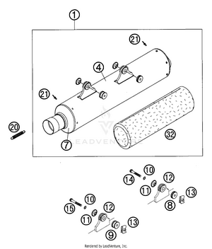 Exhaust Silencer Schematic