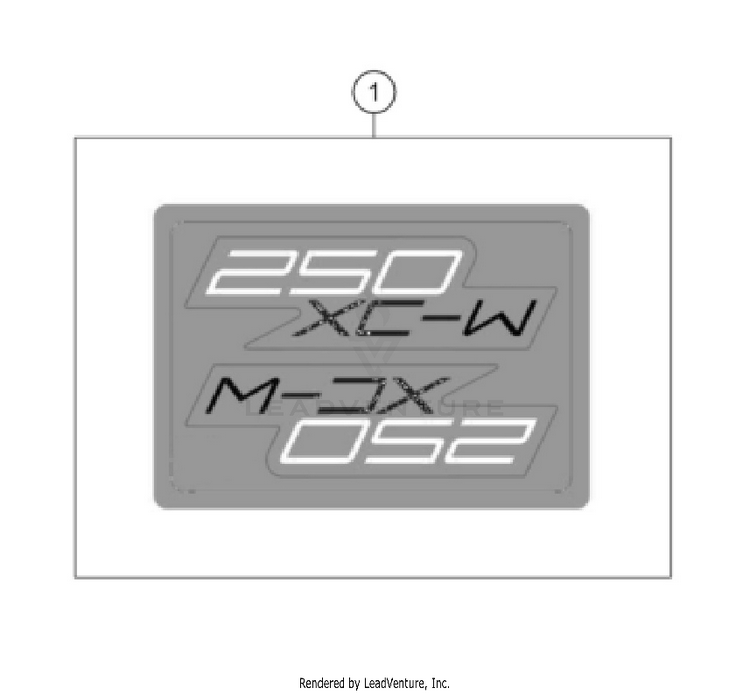 Decal 250 XC-W 2026 CHASSIS - 2026 Schematic