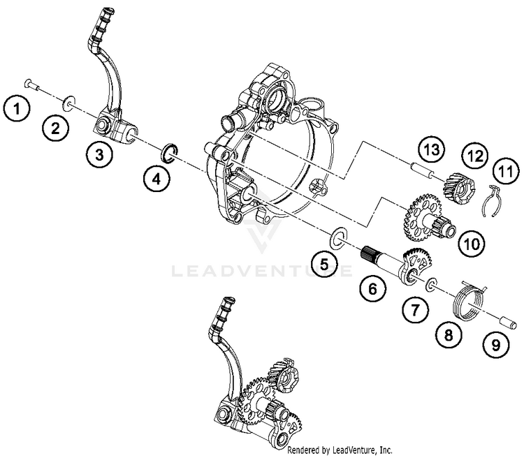 Kick Starter 50 SX MINI Engine - 2016 Schematic