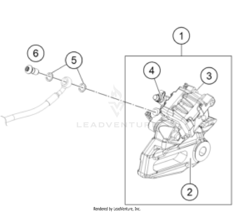 Rear Brake Caliper 390 ADVENTURE SPOKE W, orange-B.D. CHASSIS - 2024 Schematic