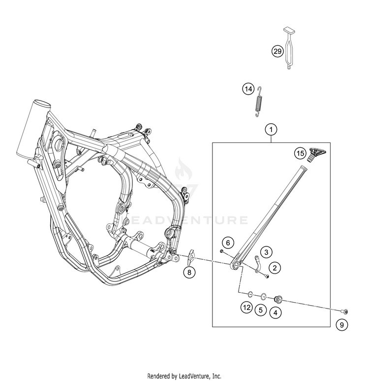 Side / Center Stand 250 XC CHASSIS - 2018 Schematic