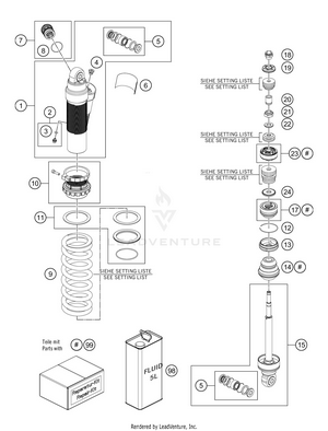 Shock Absorber Disassembled Schematic