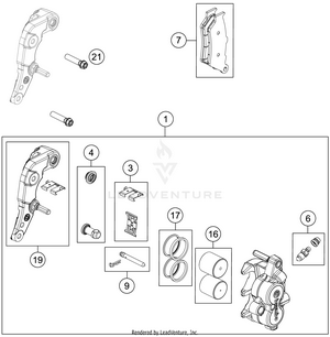 Front Brake Caliper Schematic