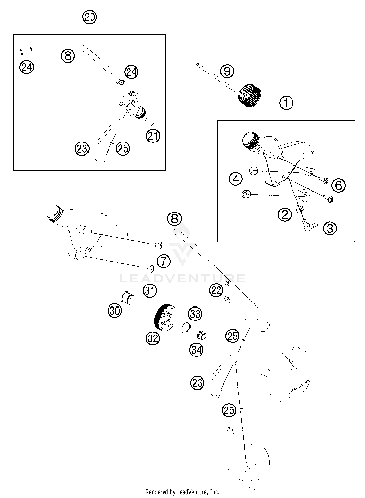 Lubricating System 50 SX Mini Engine - 2013 Schematic