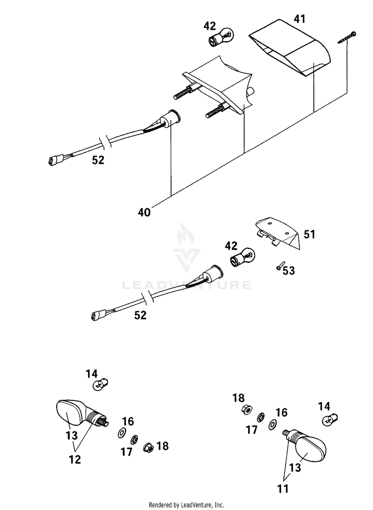 Flasher, Rear Light 250 MXC Chassis - 2001 Schematic