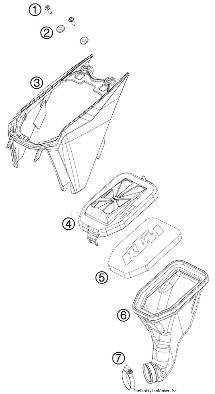 Air Filter 50 SX Mini Chassis - 2011 Schematic