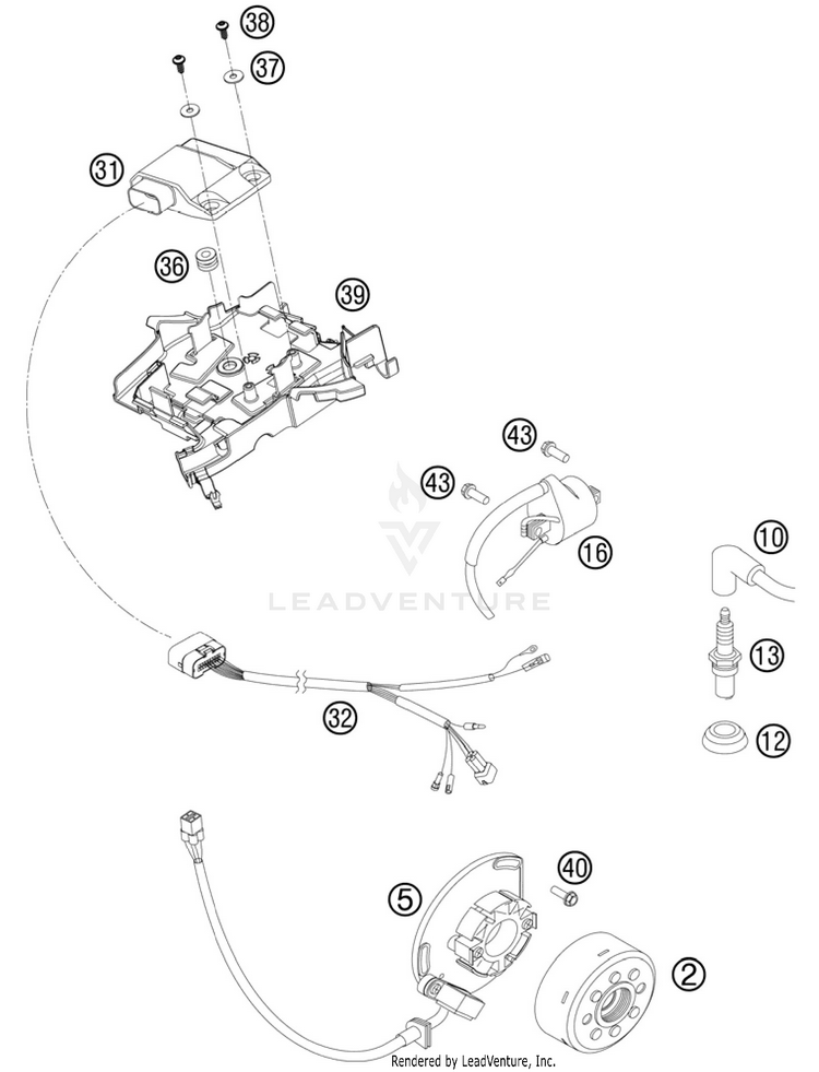 Ignition System 150 SX Engine - 2011 Schematic