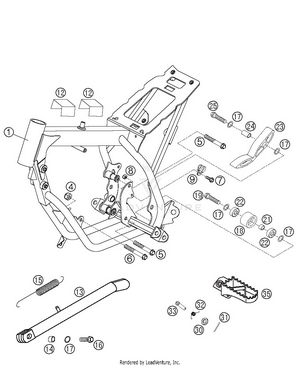 Frame, Side Stand Schematic