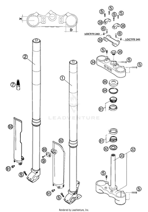 Front Fork White Power Usd Schematic