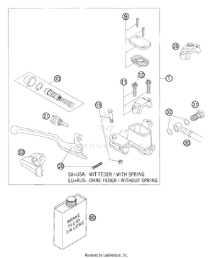 Hand Brake Cylinder Schematic