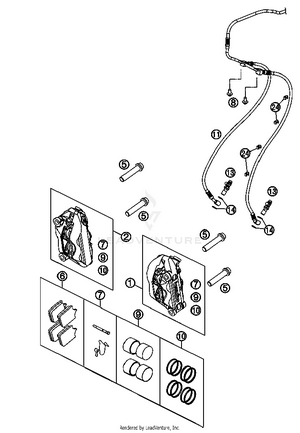 Brake Caliper Front Schematic