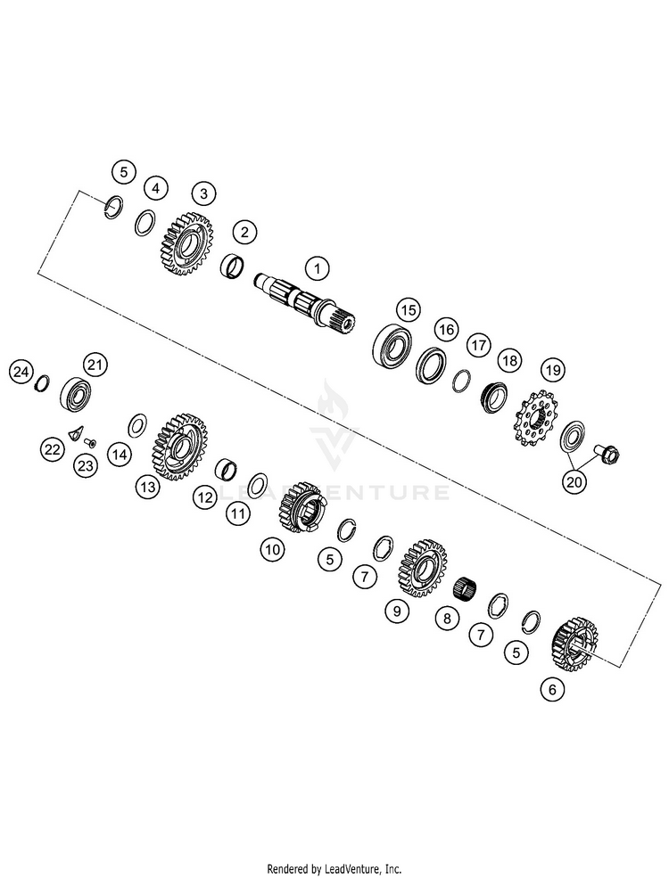 Transmission Ii - Countershaft 350 SX-F ENGINE - 2020 Schematic