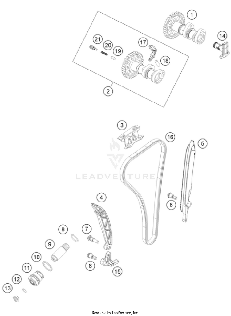 Timing Drive 350 SX-F ENGINE - 2026 Schematic