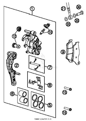 Brake Caliper Front Schematic