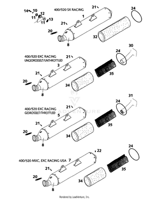 Exhaust Silencer Schematic