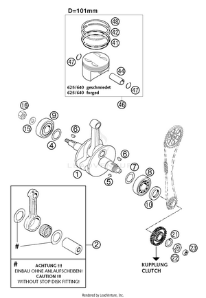 Crankshaft, Piston Schematic