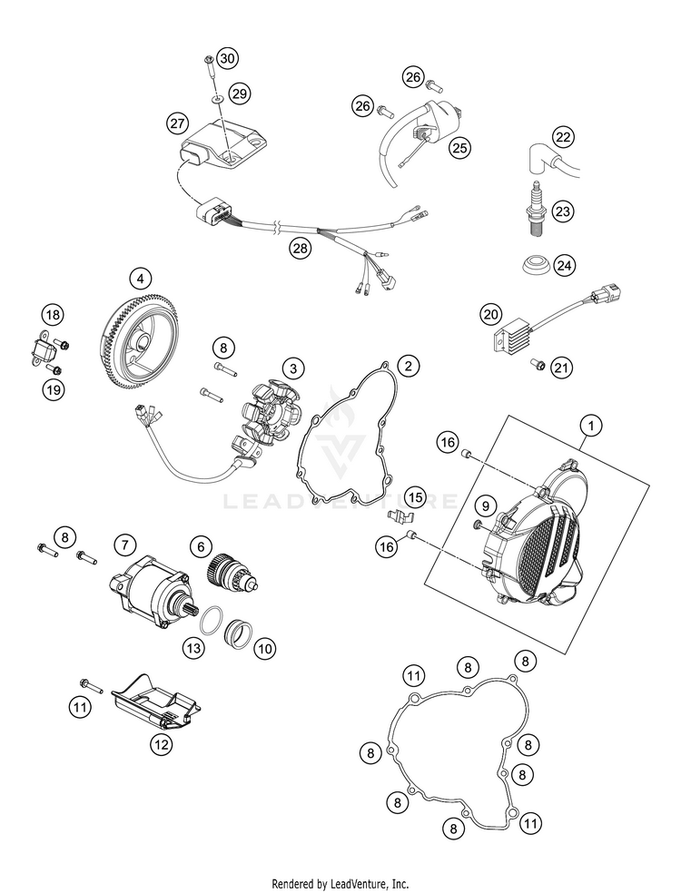 Ignition System 300 XC ENGINE - 2018 Schematic