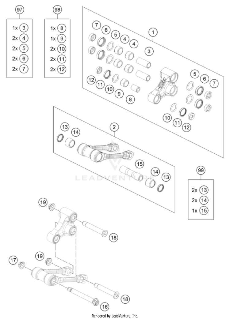 Pro Lever Linking 250 SX CHASSIS - 2026 Schematic