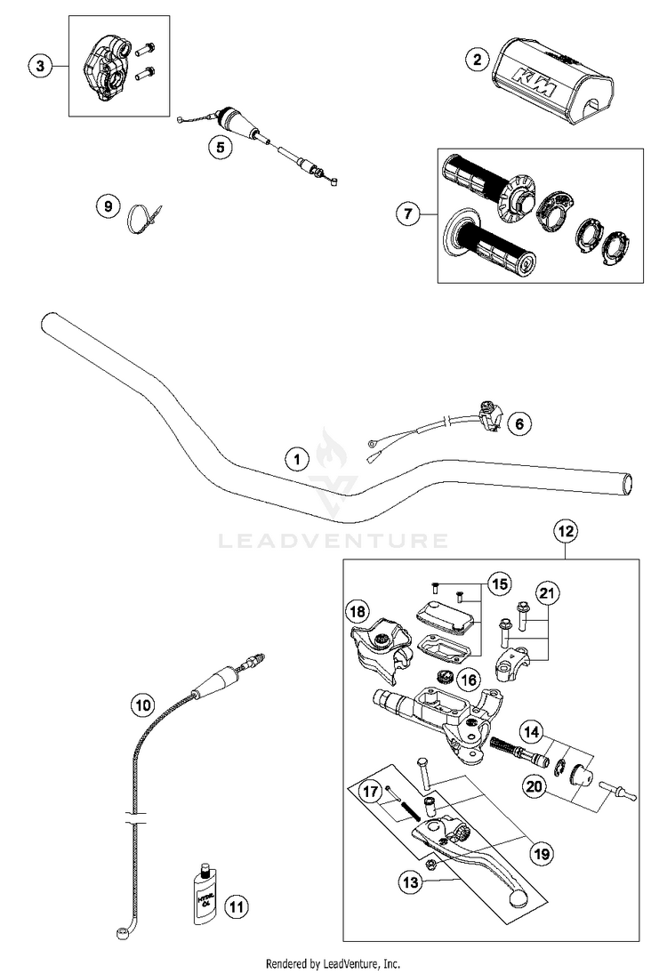 Handlebar, Controls 150 SX CHASSIS - 2017 Schematic