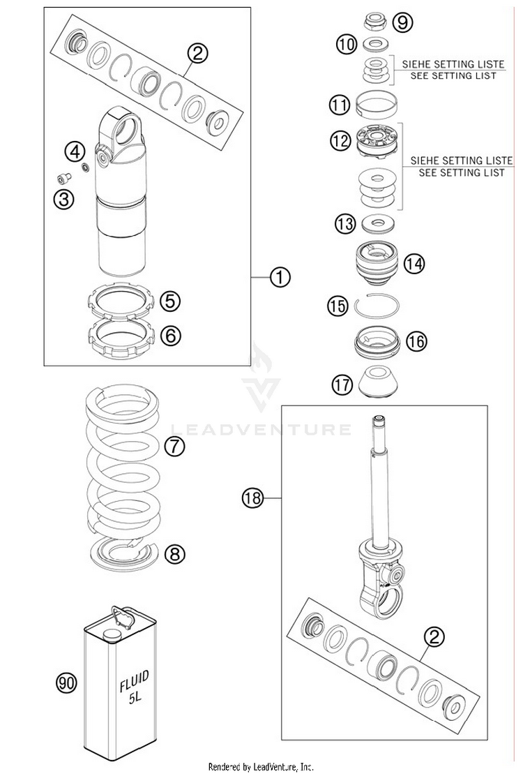 Monoshock Disassembled 50 SX Mini Chassis - 2012 Schematic