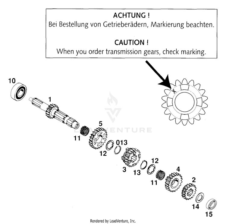 Transmission I 250 EXC Engine - 2000 Schematic