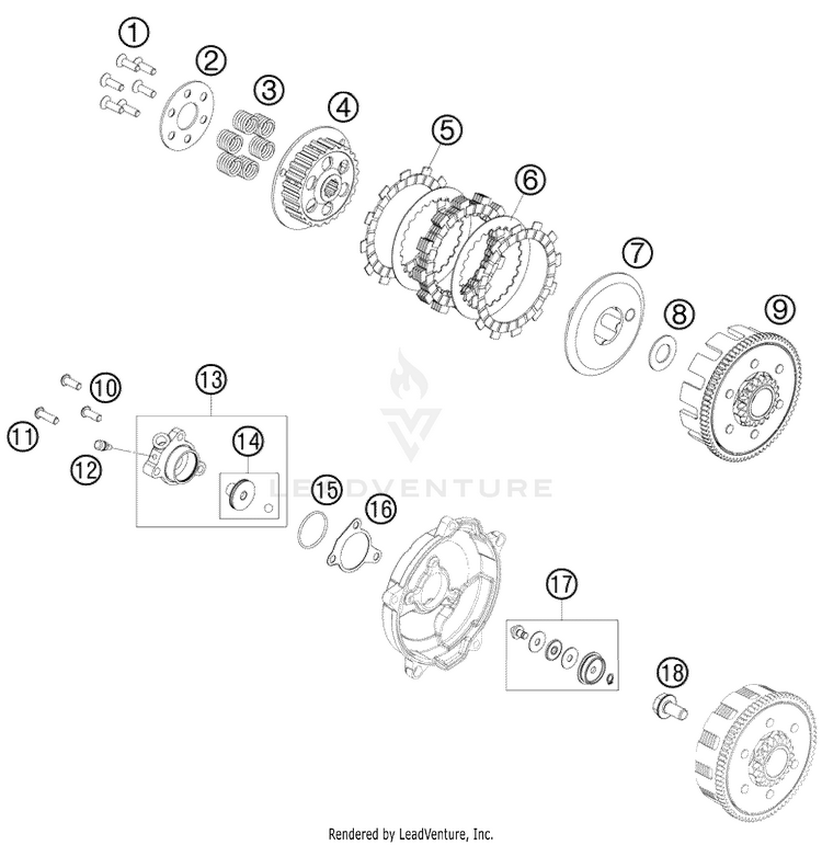 Clutch 65 XC Engine - 2009 Schematic