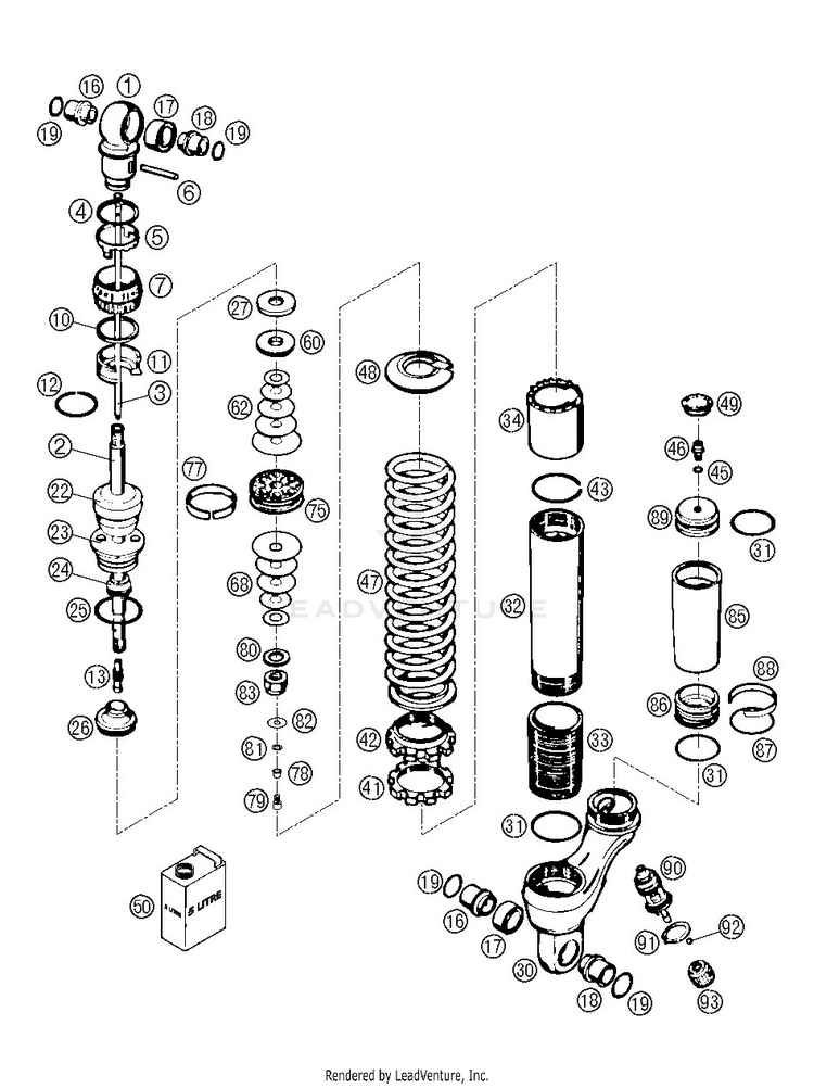 Shock Absorber Wp Disassembled Schematic