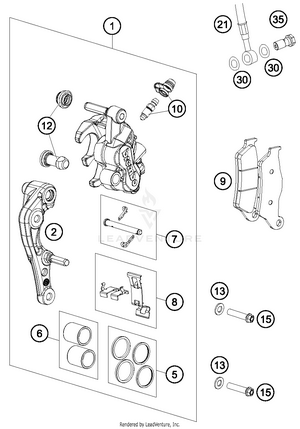 Brake Caliper Front Schematic