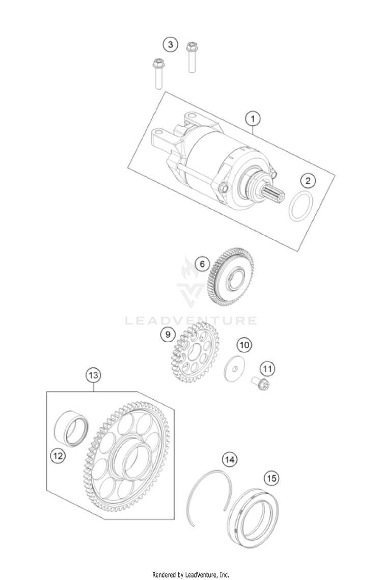 Electric Starter 350 SX-F Engine - 2023 Schematic